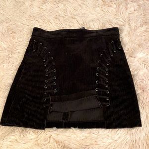 Baseball Stitch Corduroy Skirt